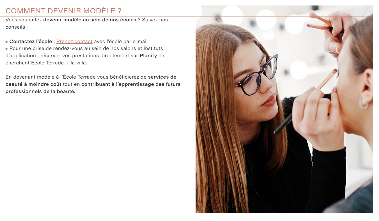 Se faire maquiller gratuitement à Paris : 10 bons plans devenir modele pour l ecole terrade a paris