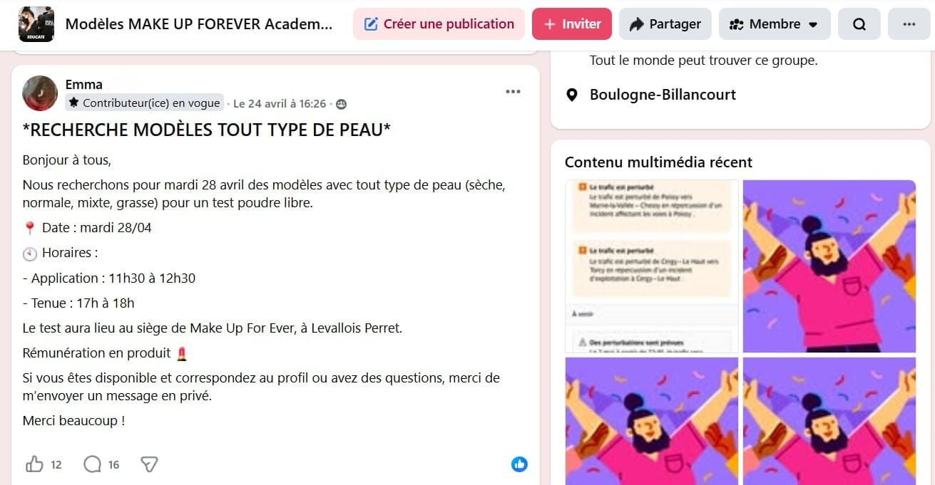 Se faire maquiller gratuitement à Paris : 10 bons plans groupe facebook make up forever academy pour modele ecole