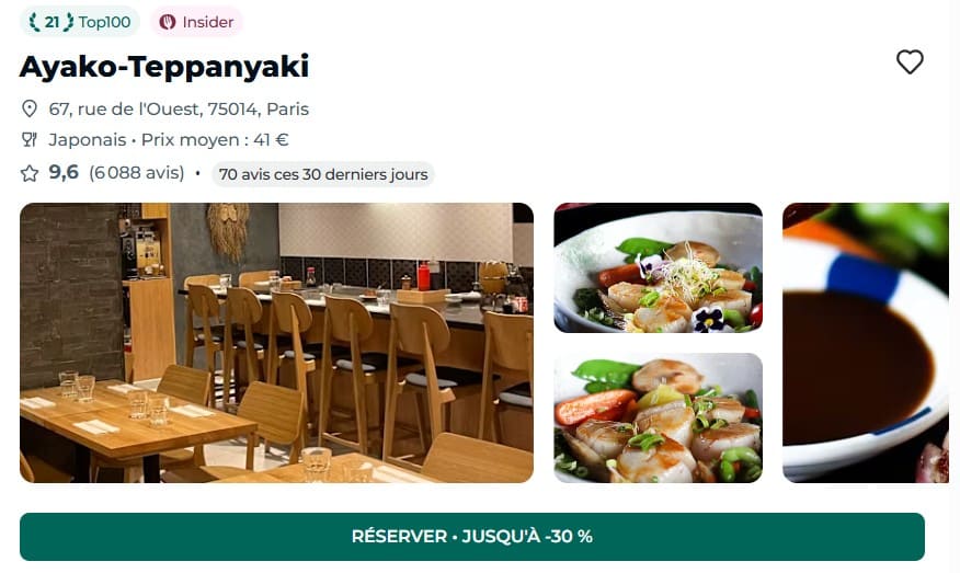 The Fork, idéal pour manger moins cher au restaurant ! bon plan the fork restaurant ayako teppaniyaki