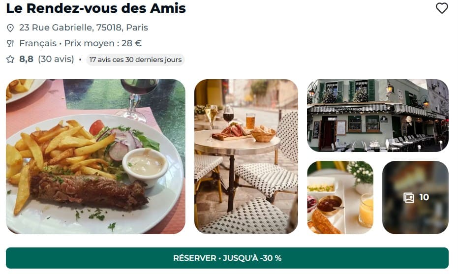 The Fork, idéal pour manger moins cher au restaurant ! bon plan the fork restaurant le rendez vous des amis paris 18