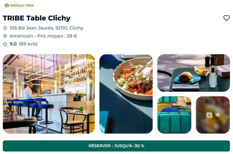 The Fork, idéal pour manger moins cher au restaurant ! bon plan the fork restaurant tribe table clichy