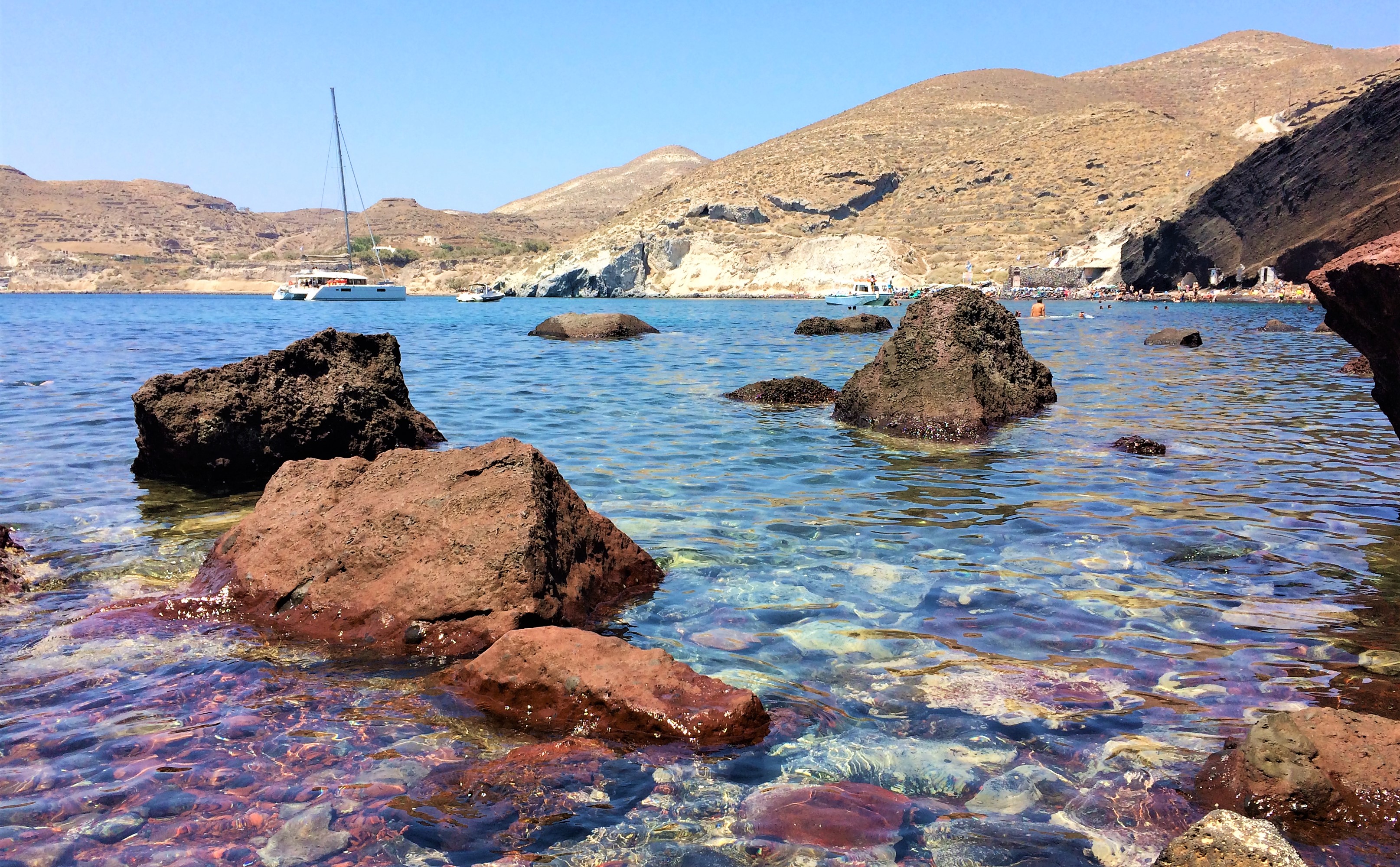 voyage en Grèce santorin akrotiri plage rouge