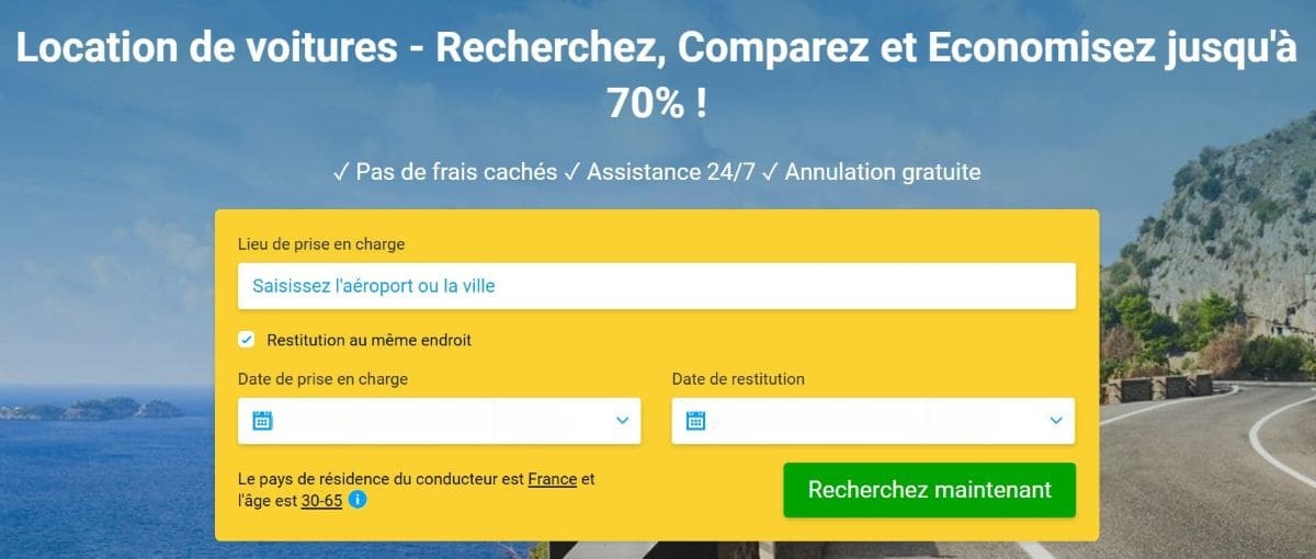 site web location voiture a l etranger via discovercars