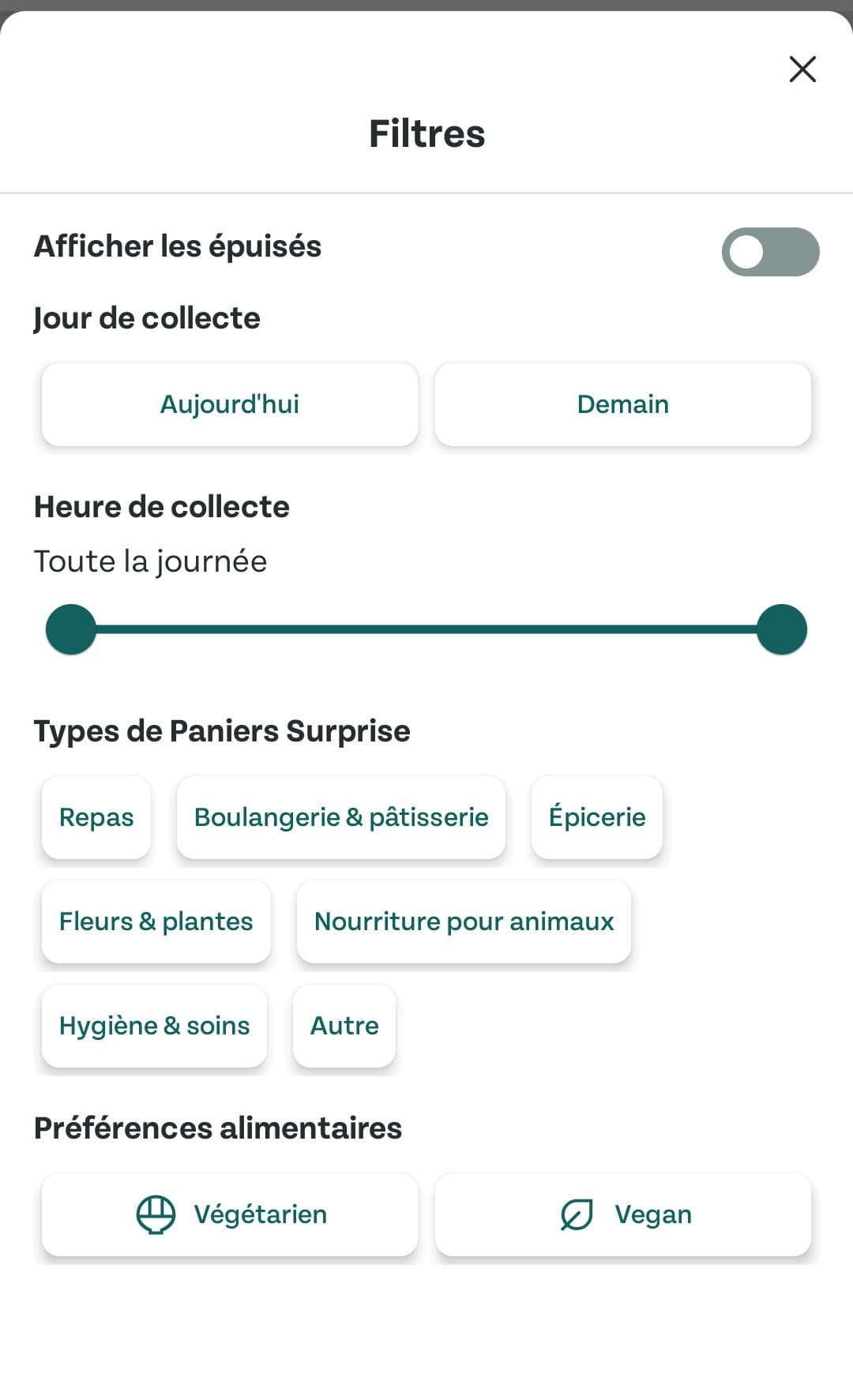 Too Good To Go, toujours un bon plan food ! too good to go filtres preferences alimentaires