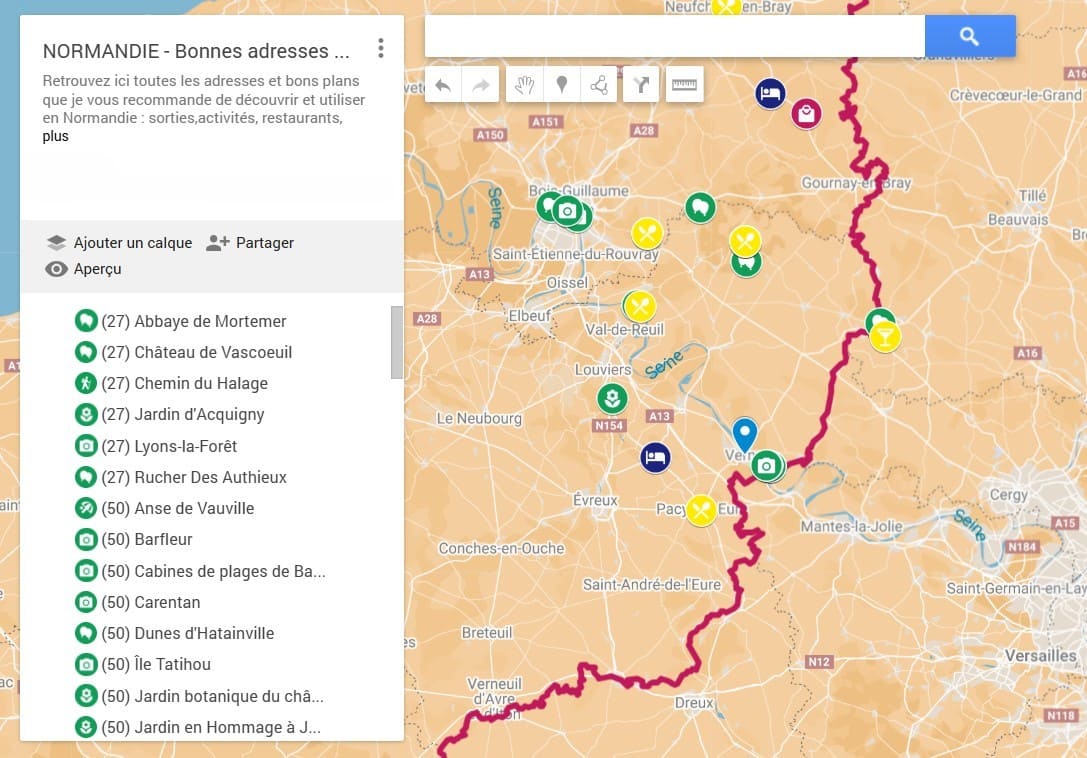 carte touristique de l eure en normandie par copinesdebonsplans