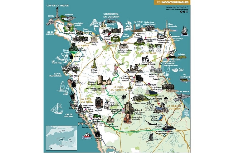 Cotentin carte touristique 750