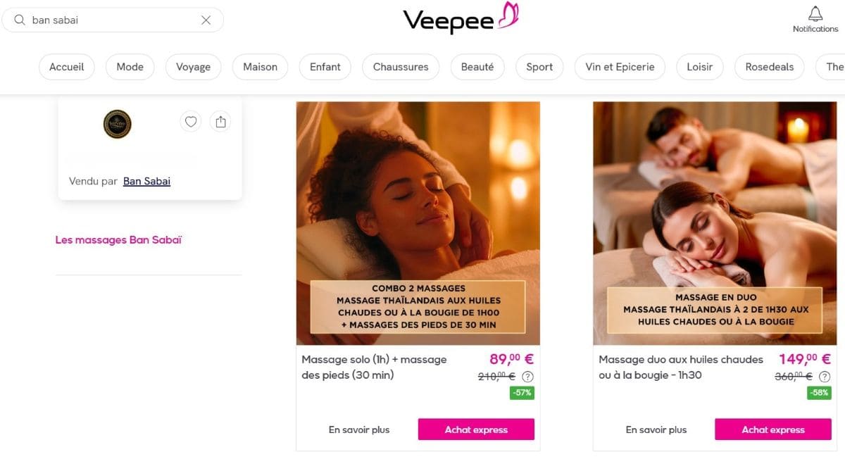 Massages thaï traditionnels chez BAN SABAÏ bon plan ban sabaï