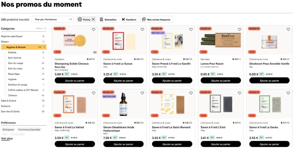 Code promo Kazidomi : -20€ ou 10% pour bien démarrer promos beaute kazidomi