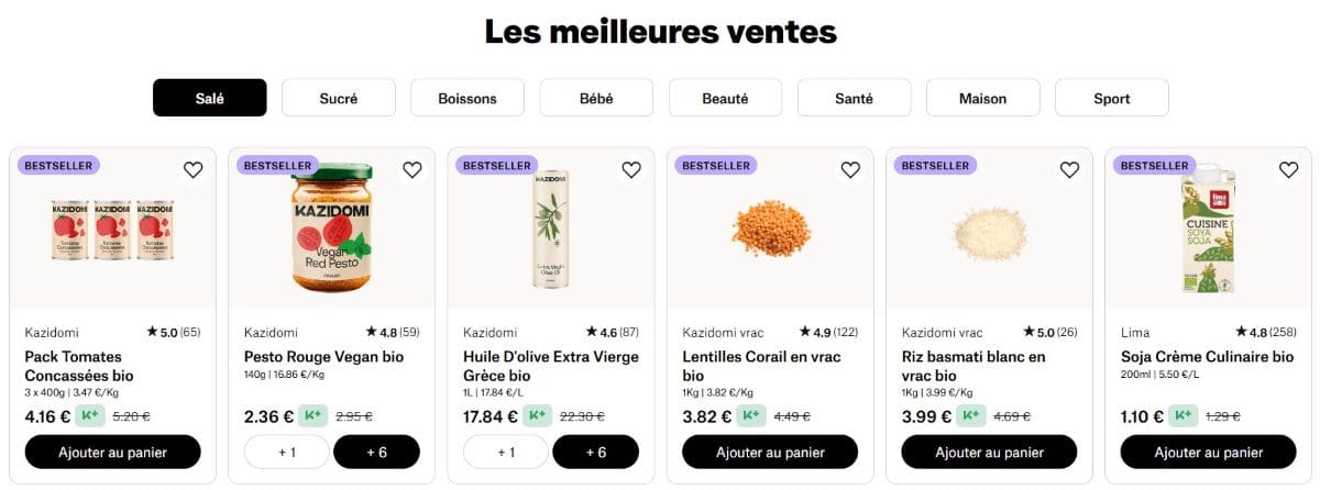 Code promo Kazidomi : -20€ ou 10% pour bien démarrer kazidomi boutique en ligne de produits sains