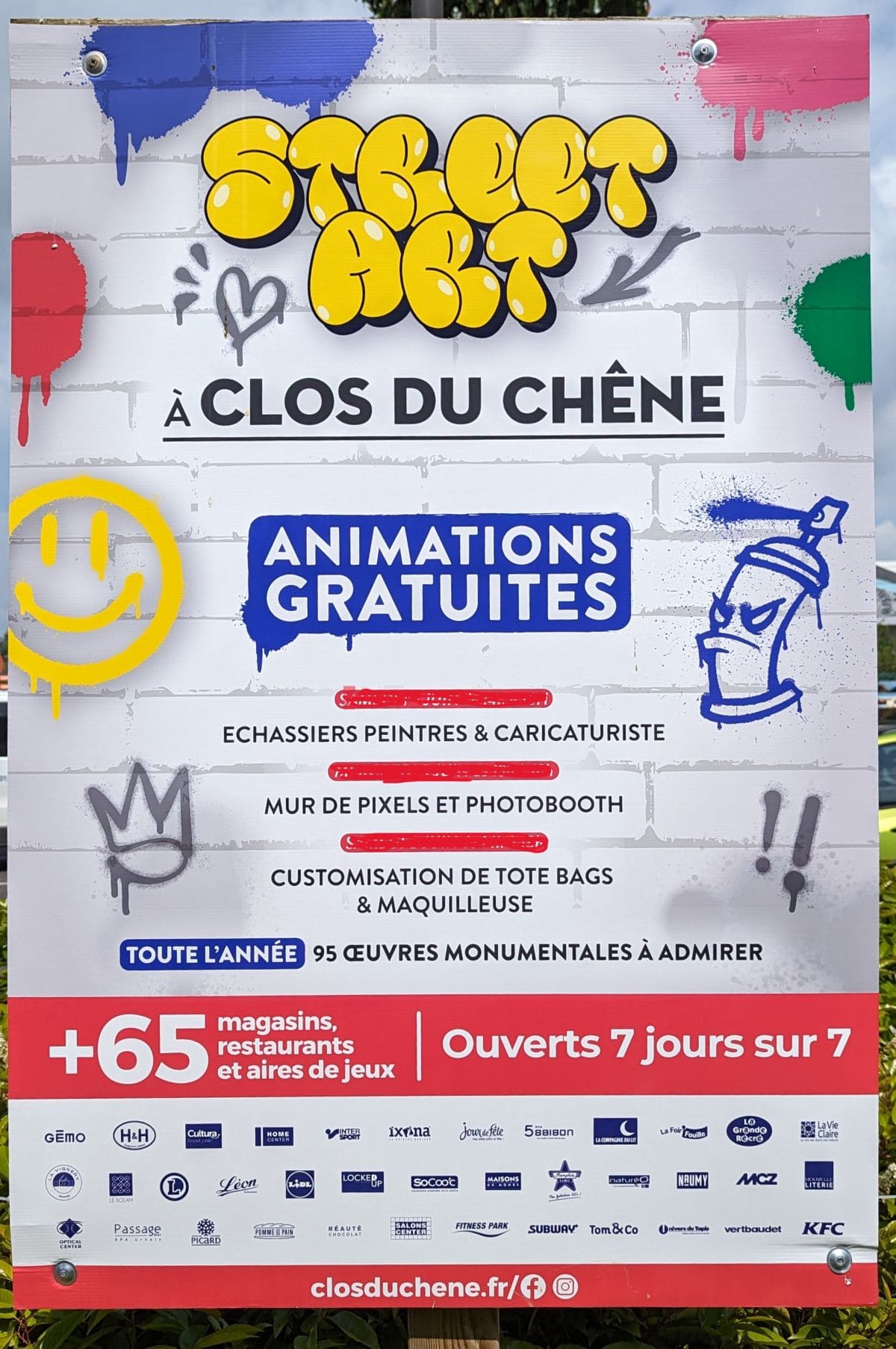 Musée Street Art au Clos du Chêne Montévrain ! affiche animations gratuites street art clos du chene