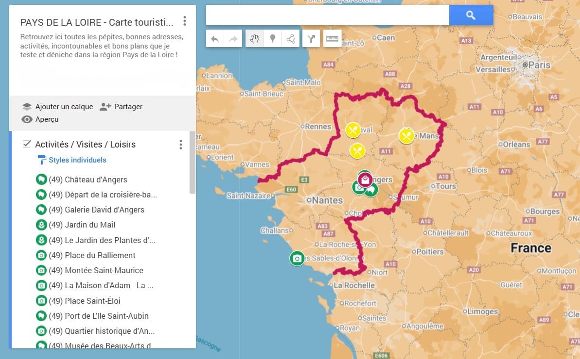 carte touristique des pays de la loire par copinesdebonsplans