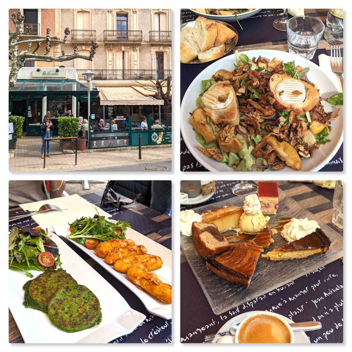 Week-end à vélo le long de la Passa Païs en Occitanie ! dejeuner au restaurant le belleville a lamalou les bains