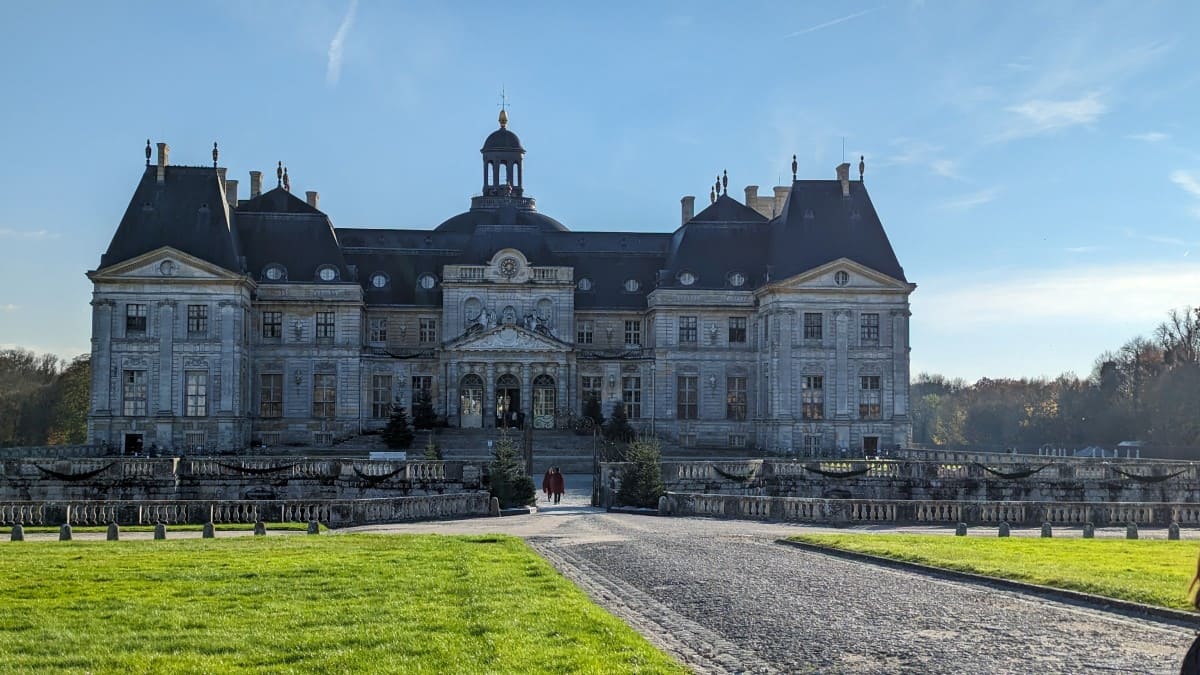 Le sublime château de Vaux-le-Vicomte à Noël avant du chateau de vaux le vicomte