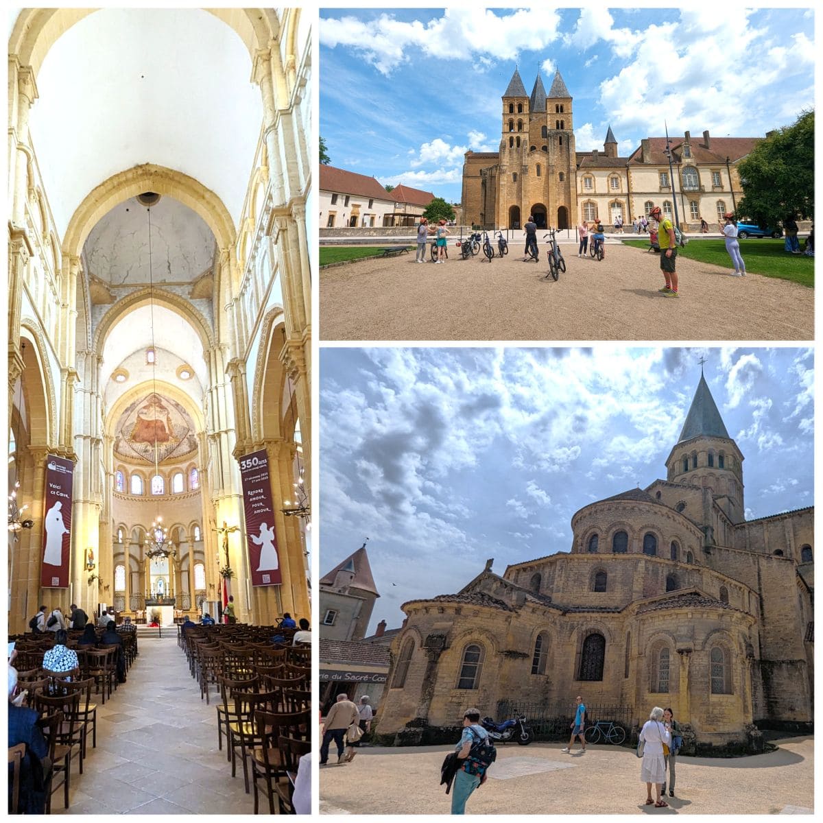 Explorez la Bourgogne du Sud en suivant la CycloRoute71 ! basilique de paray le monial sur la cycloroute 71