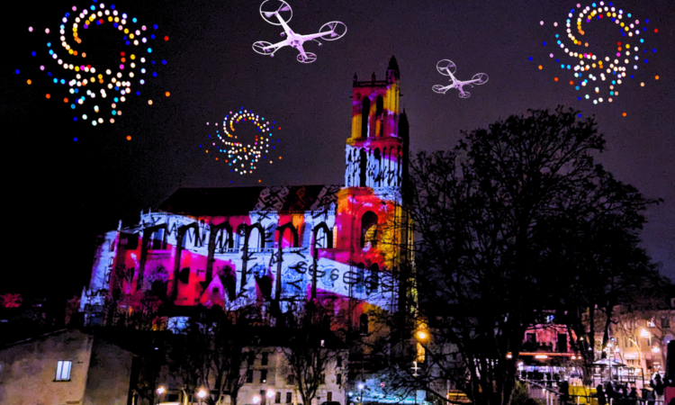 Spectacle de drones gratuit à Mantes-la-Jolie le 1er février