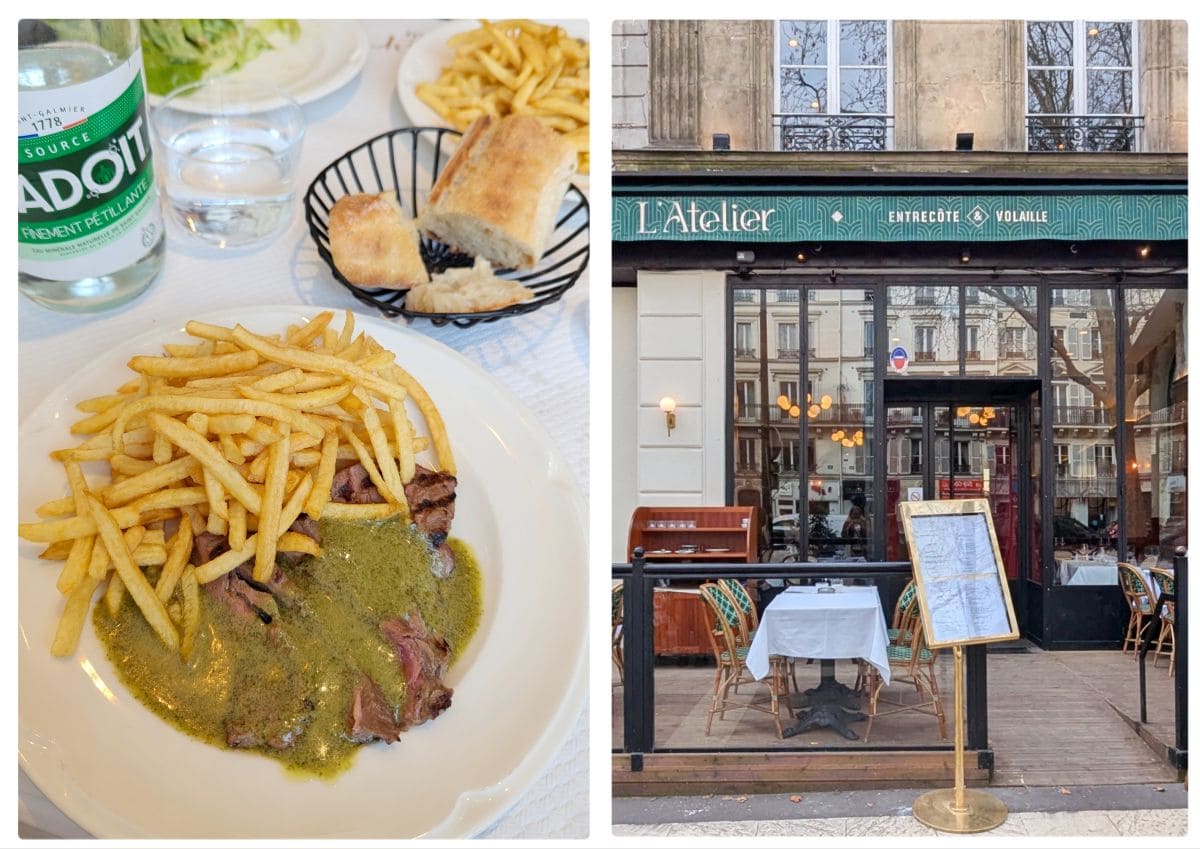 Un bon steak-frites pas cher à Paris ? steak frites paris pas cher a l atelier entrecote volaille