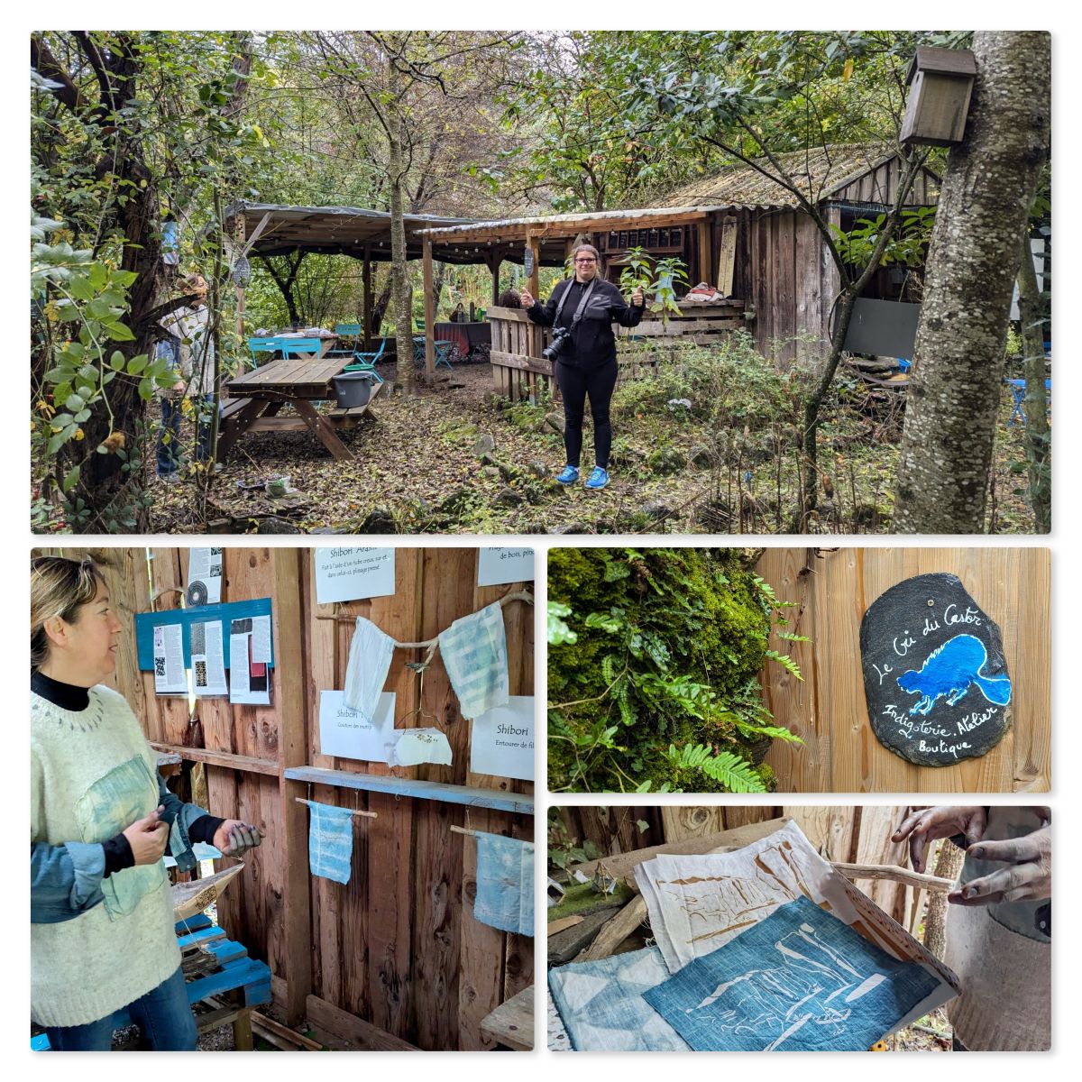 visite de l'atelier de teinture vegetal le cri du castor indogotterie cevennes