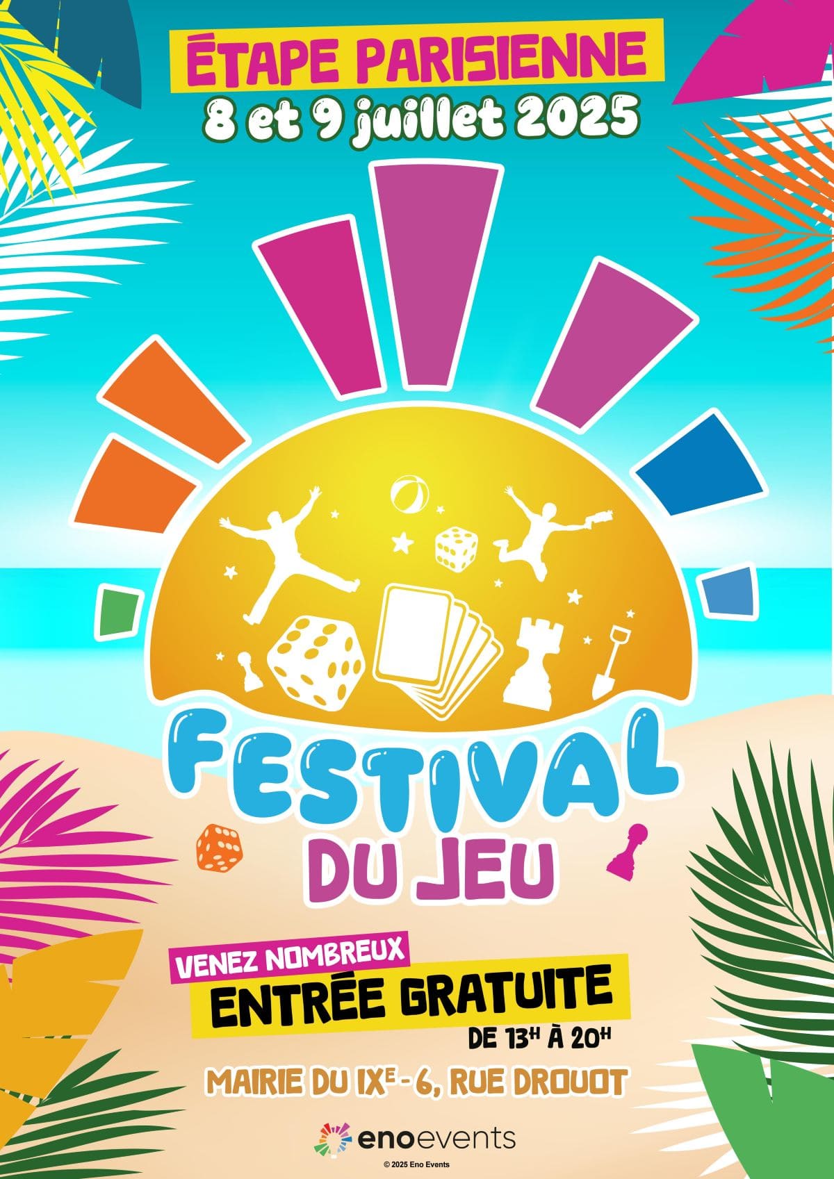 Affiche summer games tour 2025 à Paris