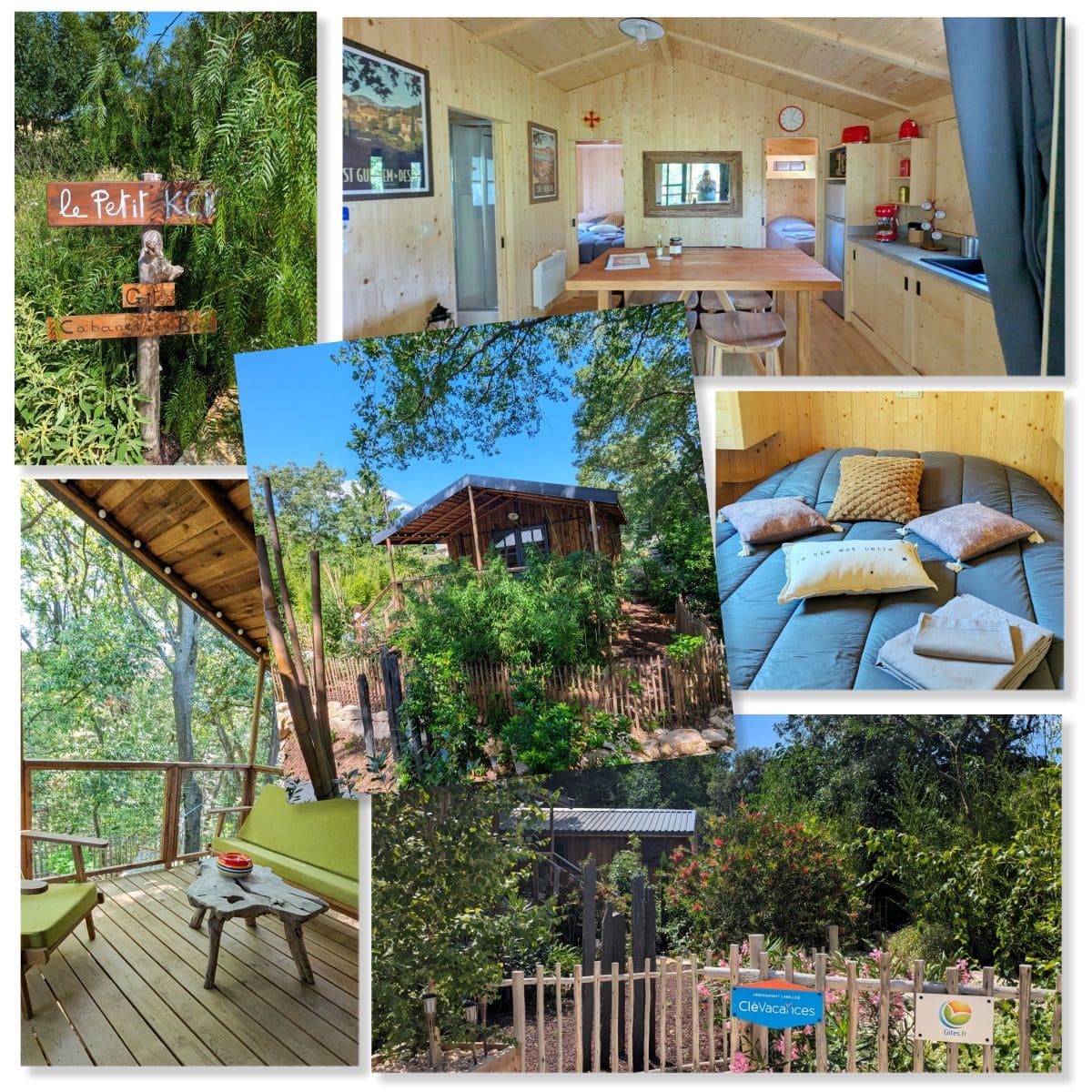 interieur et exterieurs cabal=ne en bois a louer le petit kck