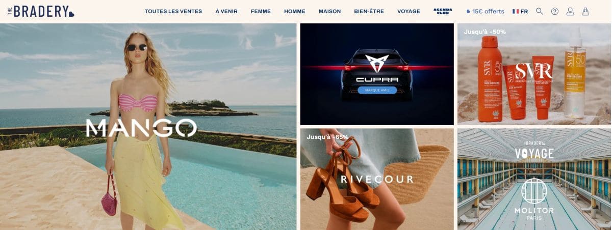 marques presentes dans ventes privees the bradery