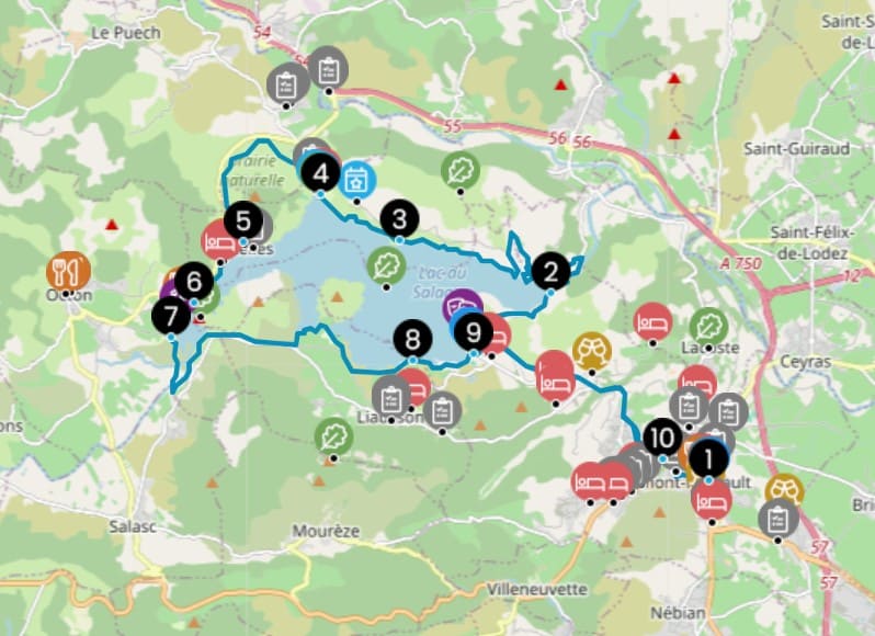 rando autour du lac du salagou