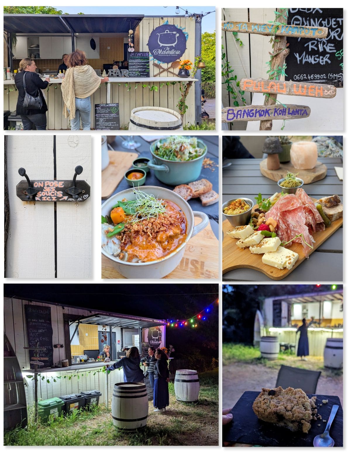 cadre et plats servis au restaurant la marmiterie