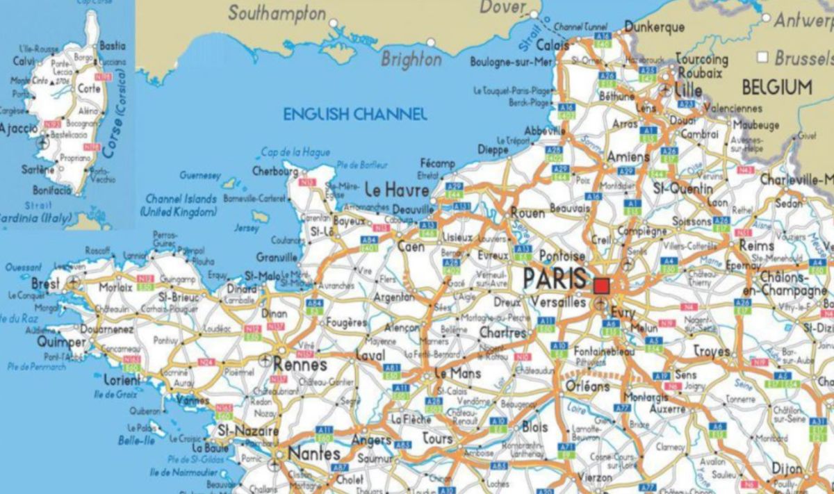 plan des autoroutes en france metropolitaine