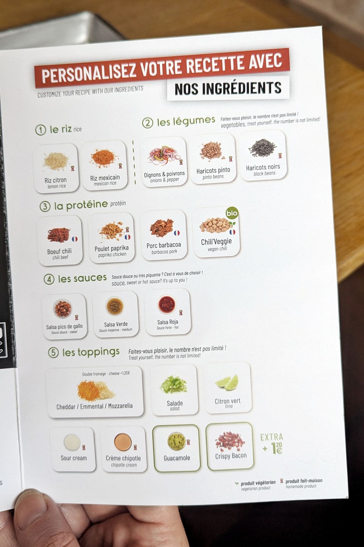 personnalisation de sa recette chez nachos neuilly