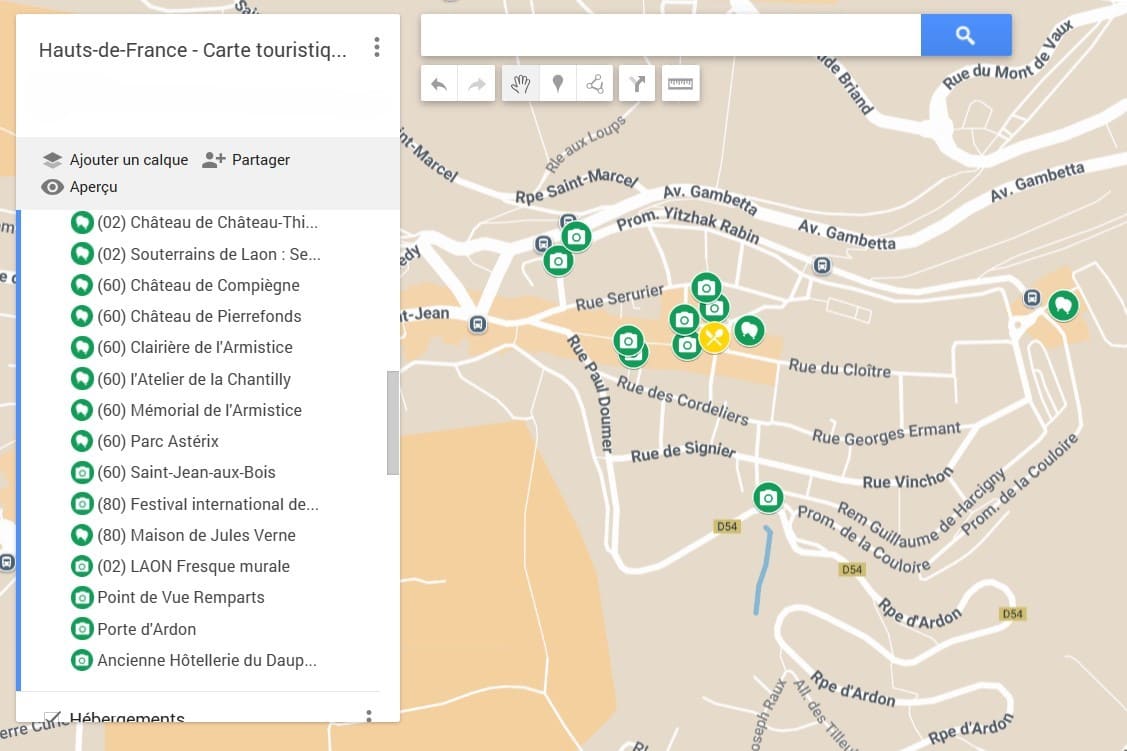 carte touristique de laon aisne hauts de france