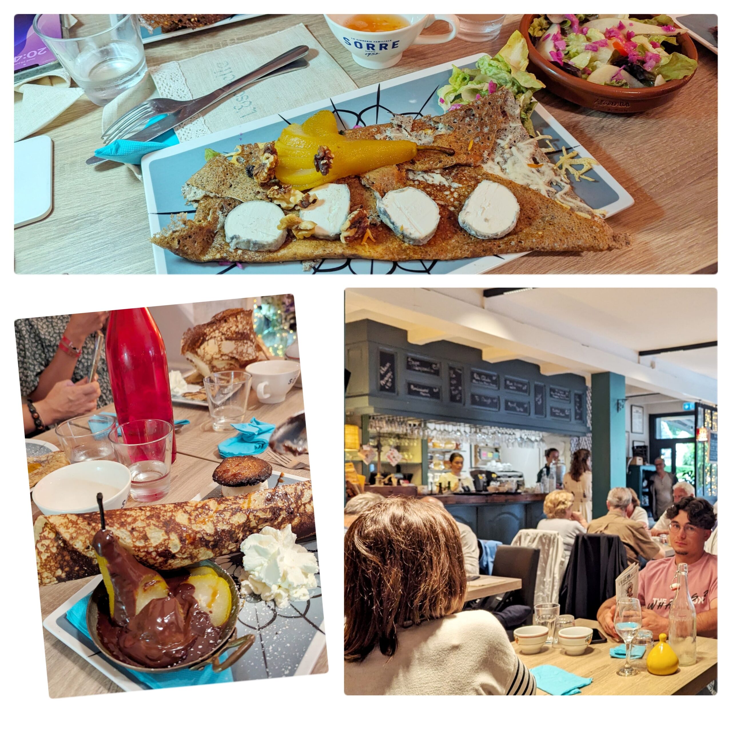 salle et plats servis a la creperie l escabelle a saint quay portrieux