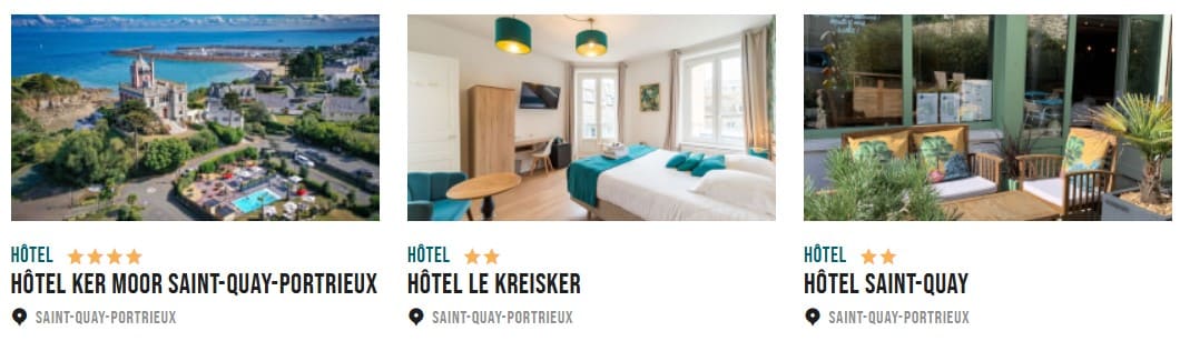 saint quay portrieux en Bretagne les hotels