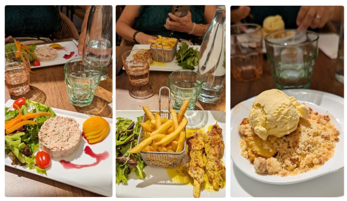 composition du menu midi du restaurant le parvis a laon