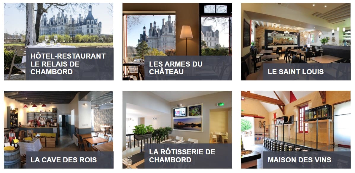 les restaurants au chateau de chambord