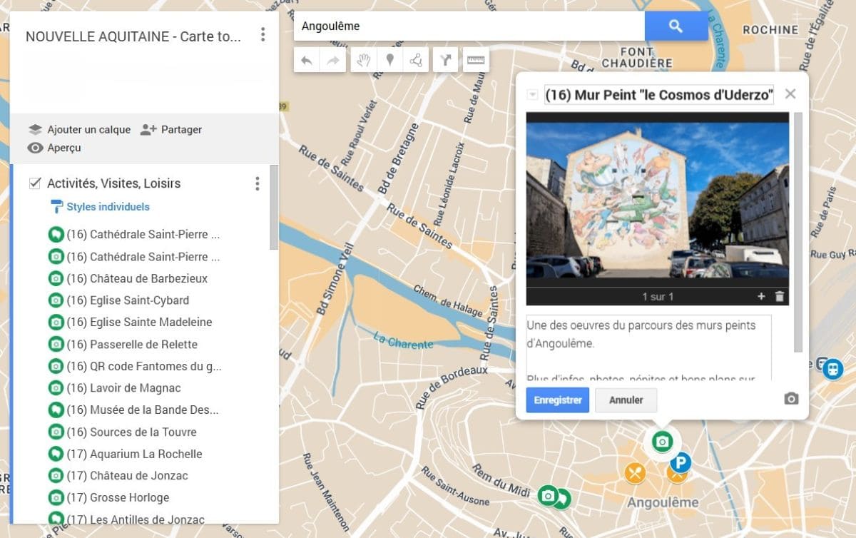 carte touristique d angouleme