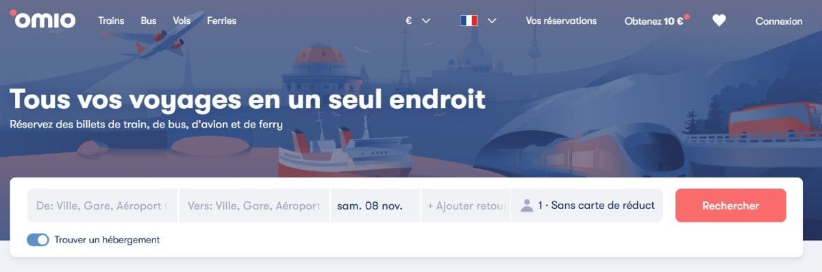 comparateur de transports OMIO