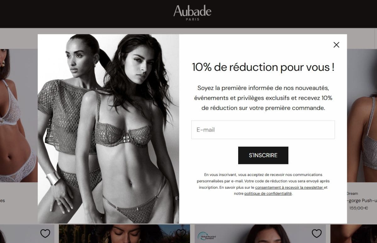 inscription newsletter aubade