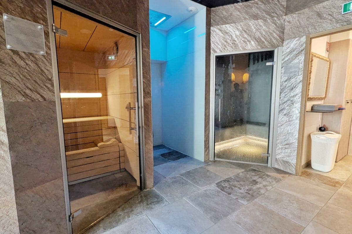 sauna du spa du chateau de siran