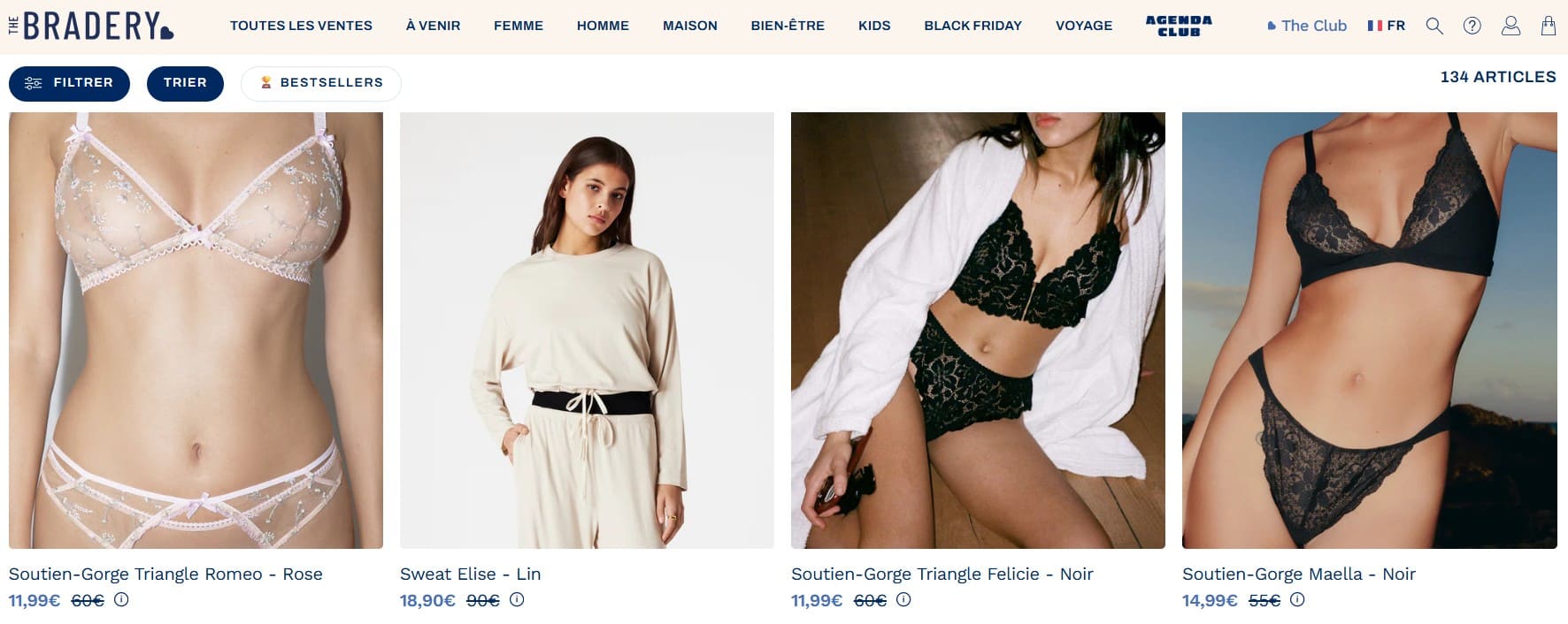 vente privee lingerie the bradery