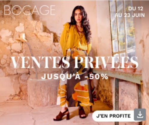 Pré soldes et ventes privées avant soldes 2026 ventes privees avant soldes BOCAGE