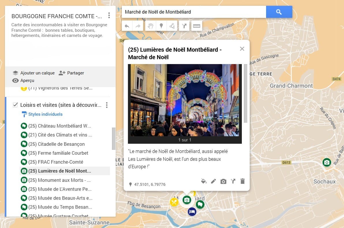 Magie du marché de Noël de Montbéliard ✨ : pépites et bons plans🎄🎅🏻 carte touristique de Montbeliard a noel