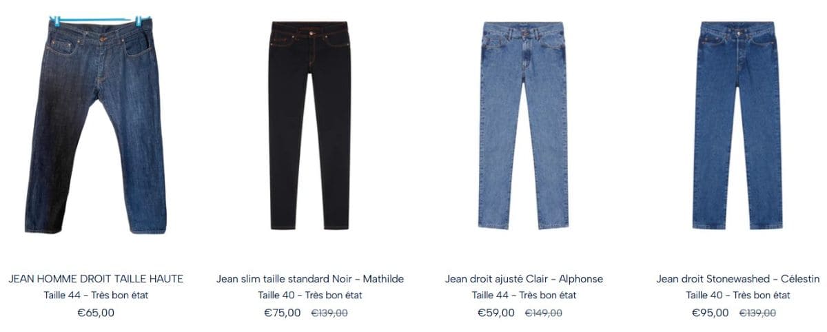 vente jeans seconde main atelier tuffery