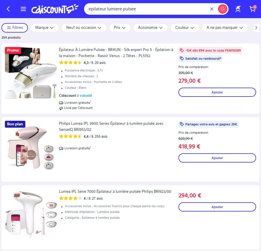 Lumière pulsée : 3 bonnes raisons de choisir ce mode d’épilation offres cdiscount sur epilateurs lumieres pulsees