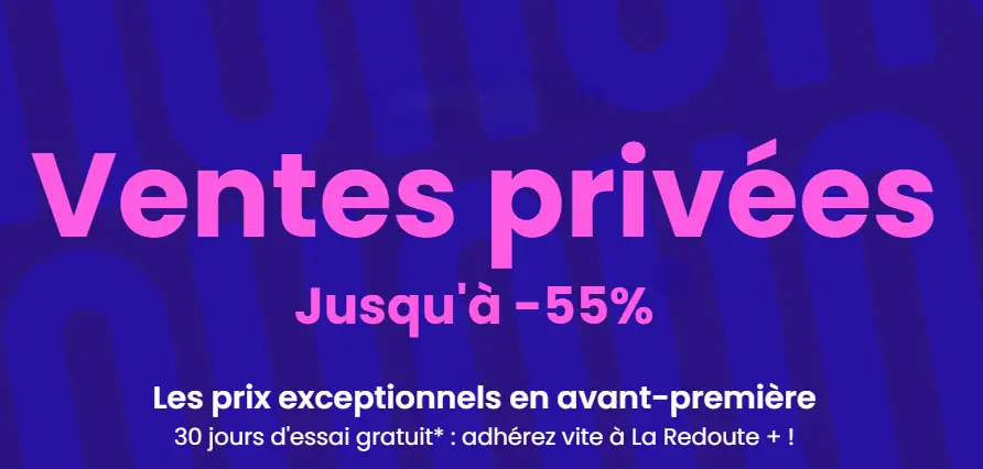 Pré soldes et ventes privées avant soldes 2026 presoldes-la-redoute