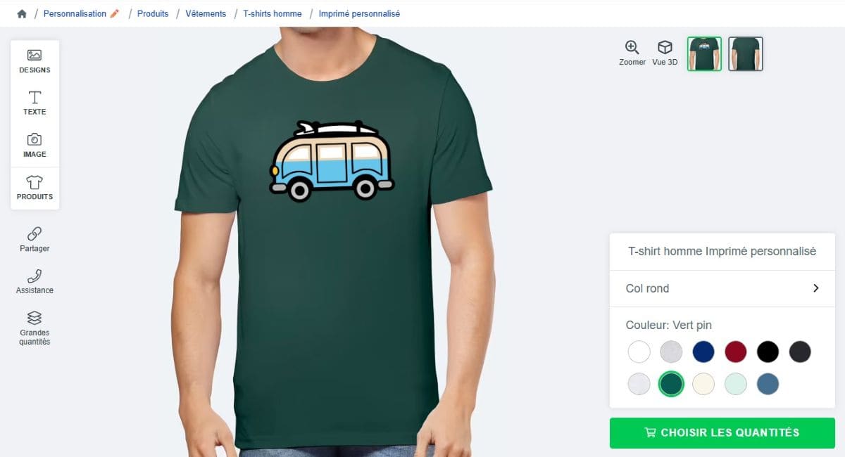 t shirt personnalise pour homme