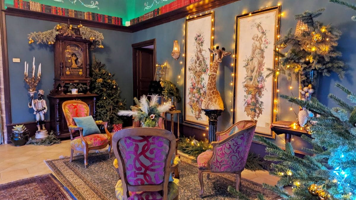 Prolongez la magie de Noël avec la féérie des lanternes de Castel Novel 🏮🤩 entree reception du chateau de castel novel a noel