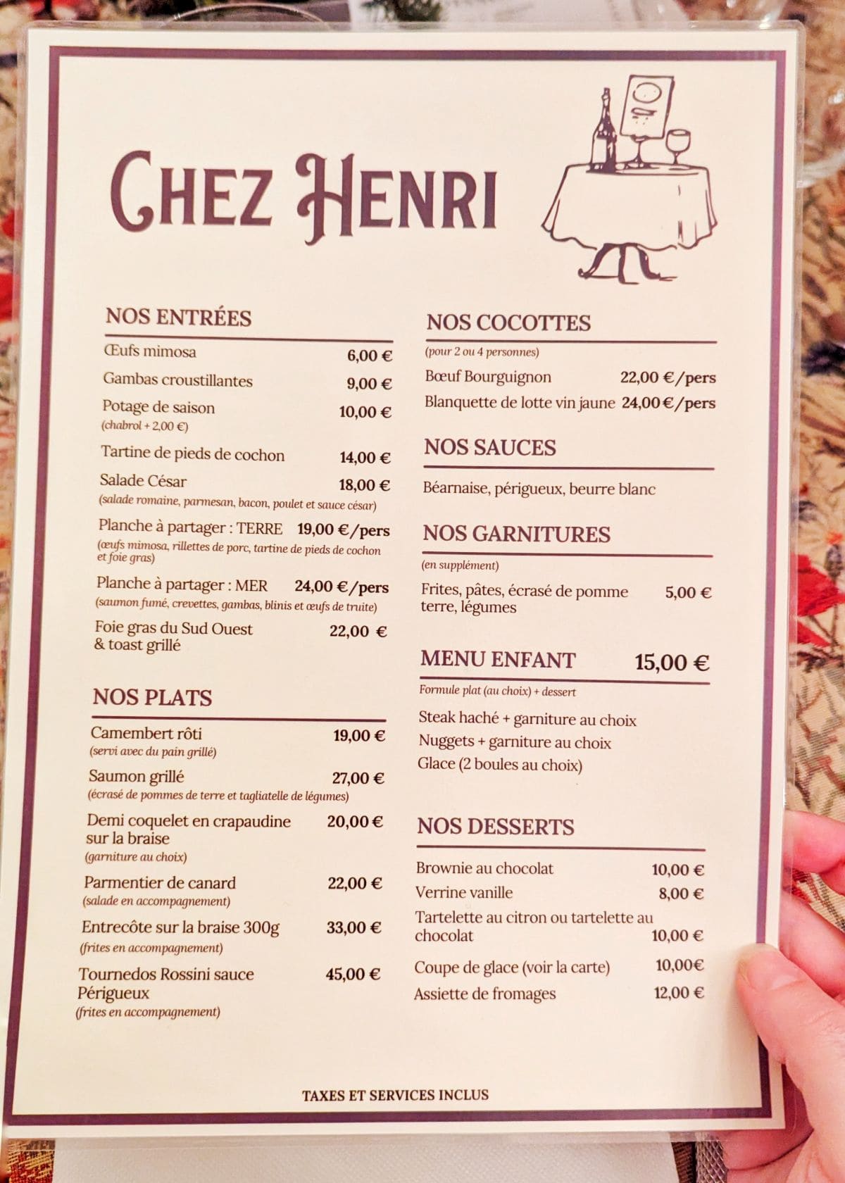 5 très bonnes tables "gaillardes" 🍽️ ! menu restaurant chez henri castel novel