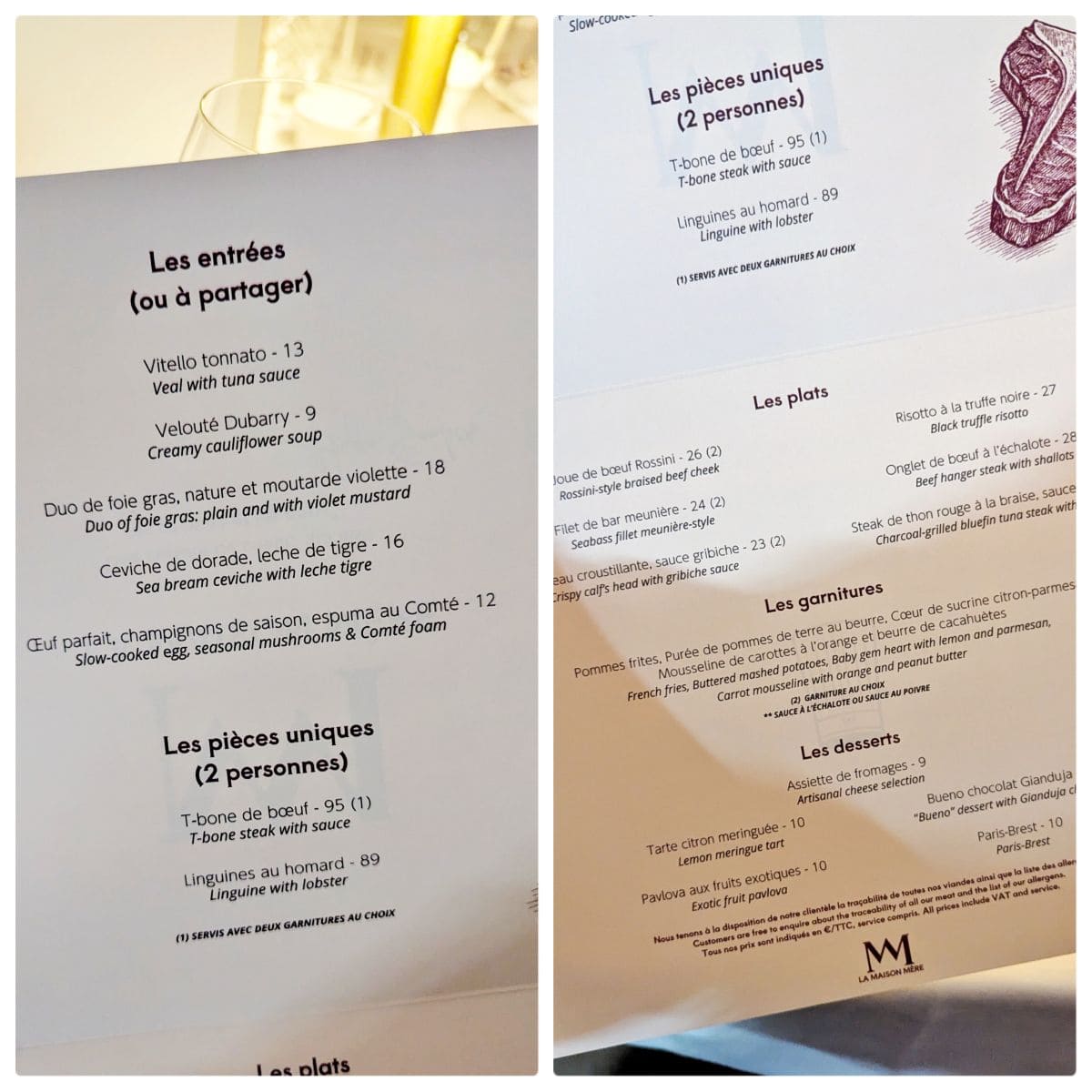 5 très bonnes tables "gaillardes" 🍽️ ! menu la maison mere brive
