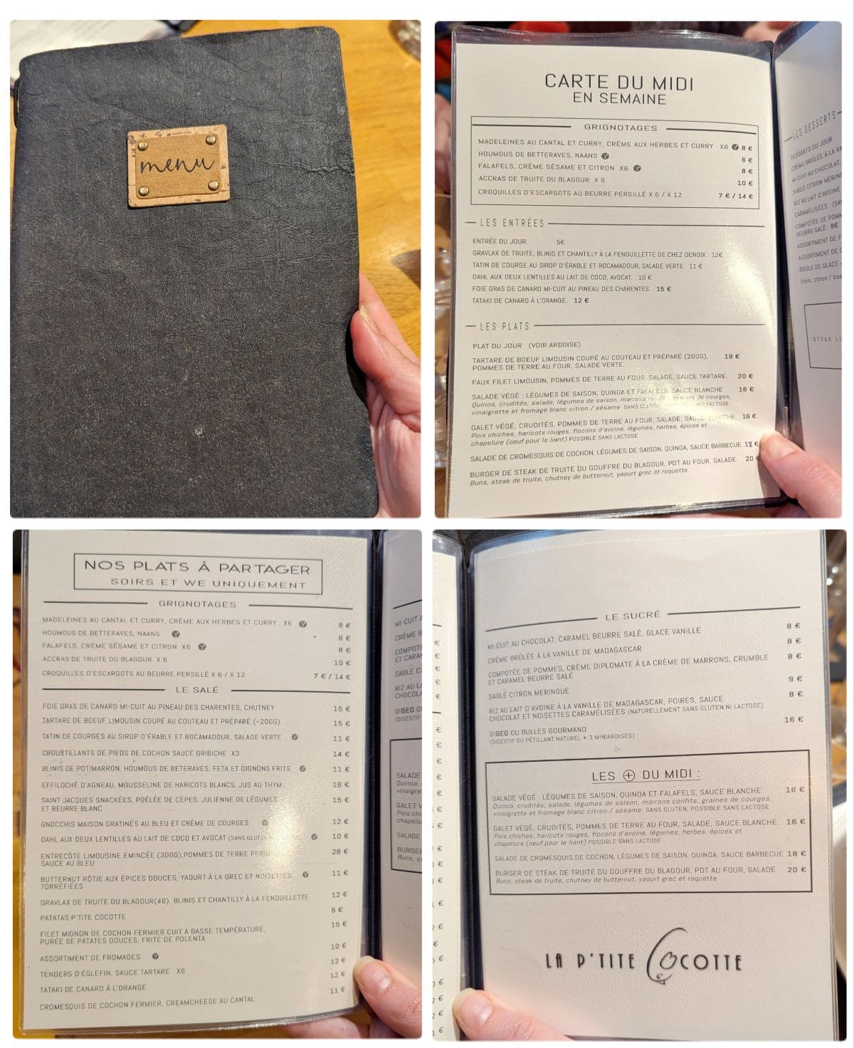 5 très bonnes tables "gaillardes" 🍽️ ! menu la ptite cocotte brive la gaillarde