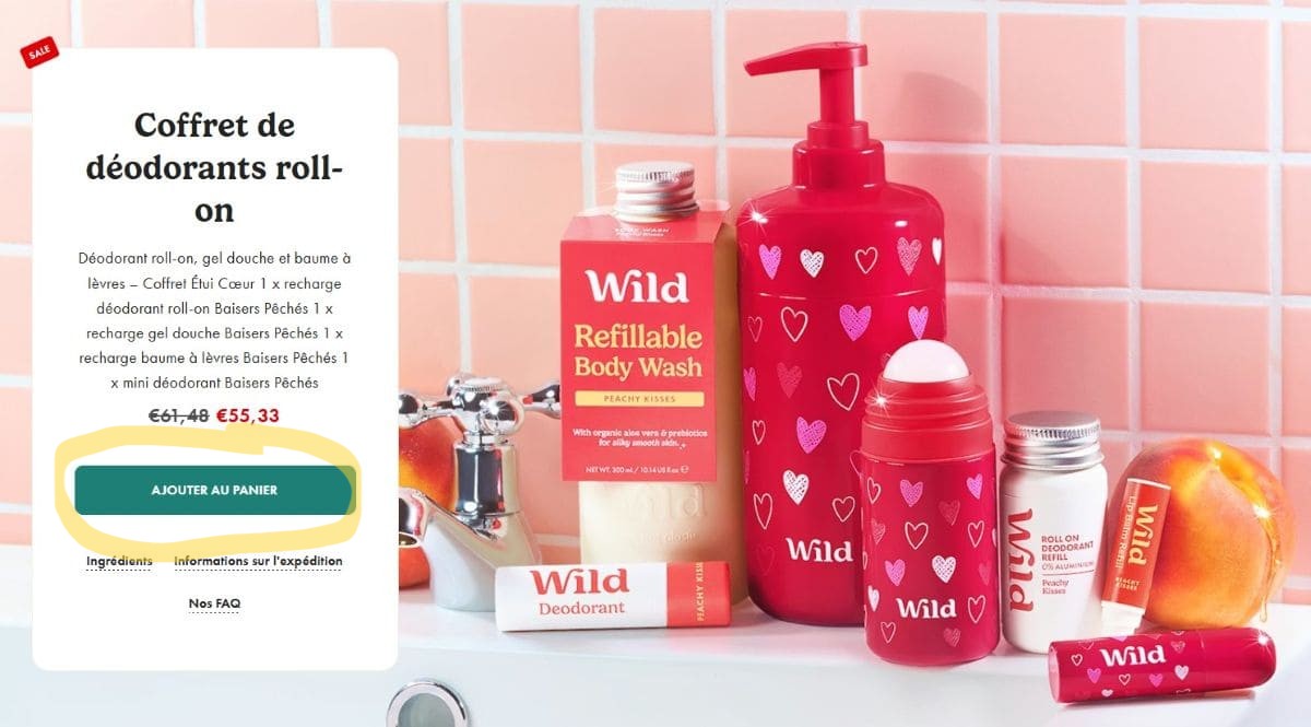 Code promo WILD : -20% sur la 1ère commande comment ajouter des produits au panier wild