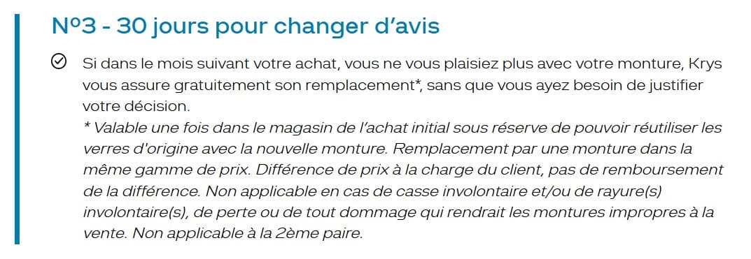 Krys : 9 bons plans lunettes à saisir ! krys garantie 30 jours